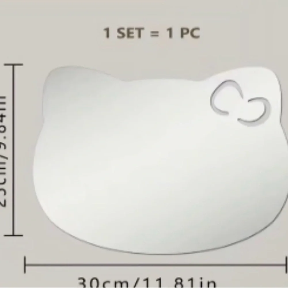 Cute Cat-Shaped Mirror Wall Decor